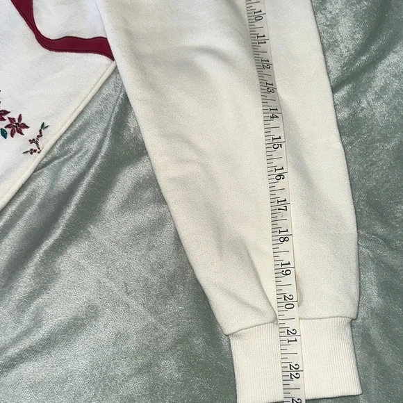 Alfred Dunner White and Red long  Sleeve  pullover  L petite VTG red bow - Picture 14 of 15